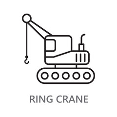 Ring Crane icon. line vector icon on white background. high quality design element. editable linear style stroke. vector icon
