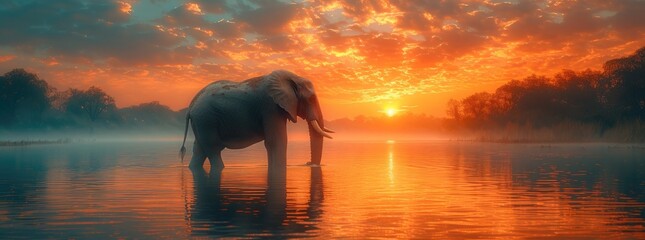 image_of_a_elephant_in_a_beach_scene_during_sunset