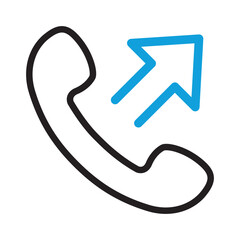 Calling icon. line vector icon on white background. high quality design element. editable linear style stroke. vector icon.