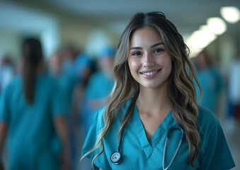 Nurse and Doctor concepts. Medical healthcare person portrait at hospital.