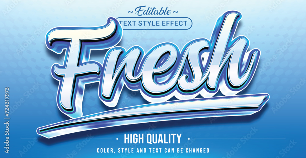 Poster Editable text style effect - Fresh text style theme.