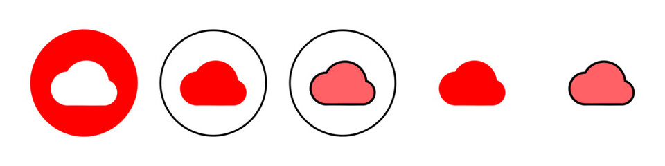 Cloud icon set illustration. cloud sign and symbol