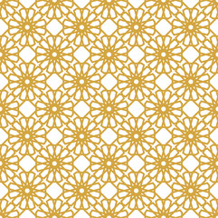 Gold Line Islamic Seamless Pattern