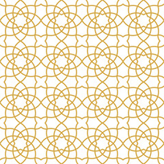 Gold Line Islamic Seamless Pattern