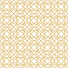 Gold Line Islamic Seamless Pattern