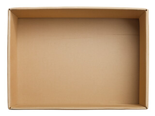 brown cardboard box isolated on white background