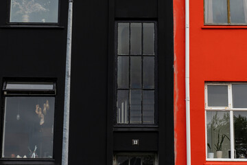Fototapeta premium Colorful residential buildings in Reykjavik, Iceland.