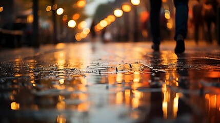Image of a city street on a rainy day.
