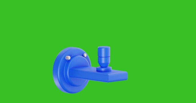 3D Animation of CCTV Camera with Chroma Key Background