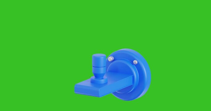 3D Animation of CCTV Camera with Chroma Key Background