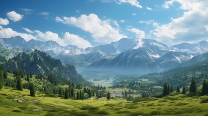 Fototapeta premium Image of a mountain landscape.