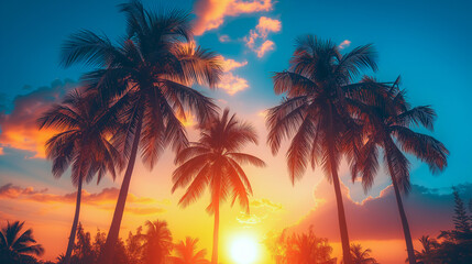Fototapeta na wymiar 南の島の美しい夕日