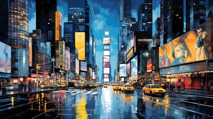 s Square, featured with Broadway Theaters and animated LED signs, is a symbol of New York City and...