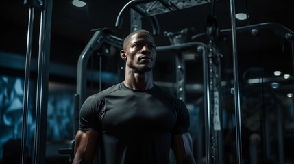Fototapeta na wymiar Image of fit man in a gym.