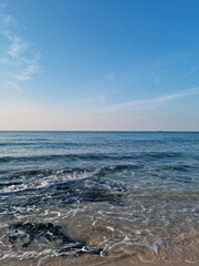 This is Gwakji Beach in Jeju Island, which has basalt rocks.