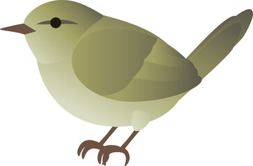 ウグイス　アイコン　あしらい　飾り　鶯　うぐいす　鳥　春　シンプル　ベクター　イラスト素材