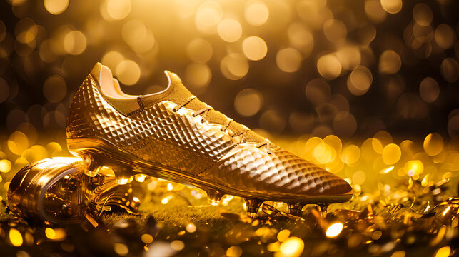 gold soccer shoes
