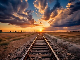 Fototapeta premium Image of Rail Tracks.