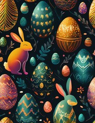 easter eggs background
