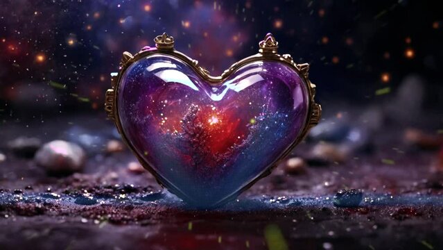 Coraz&oacute;n Celestial: Joya M&aacute;gica con Universo Interior