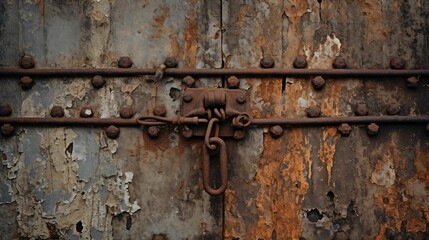 Image of rusty iron gates.