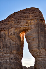 Elephant rock in the city of Al Ula, Saudi Arabia.