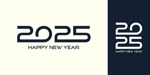 2025 Happy New Year design vector. trendy new year 2025 design template.