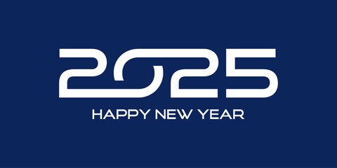 2025 Happy New Year design vector. trendy new year 2025 design template.