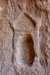 Niche carved into the rock in the city of Hegra.