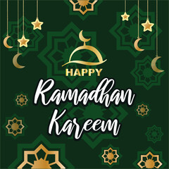 Happy ramadan kareem illustration vector