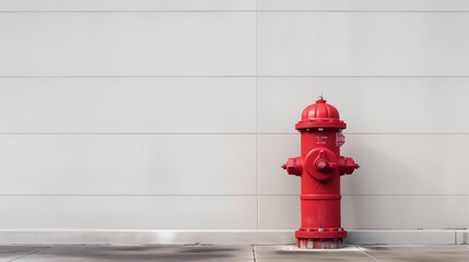 Fototapeta na wymiar Red fire hydrant on a white background.