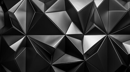 Polygonal background featuring abstract steel and metal symmetry.