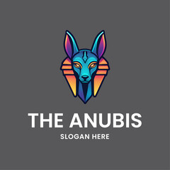 anubis logo design gradient style