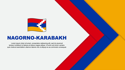 Nagorno Karabakh Flag Abstract Background Design Template. Nagorno Karabakh Independence Day Banner Cartoon Vector Illustration. Nagorno Karabakh Cartoon