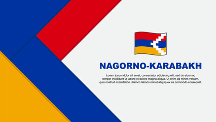 Nagorno Karabakh Flag Abstract Background Design Template. Nagorno Karabakh Independence Day Banner Cartoon Vector Illustration. Nagorno Karabakh Illustration