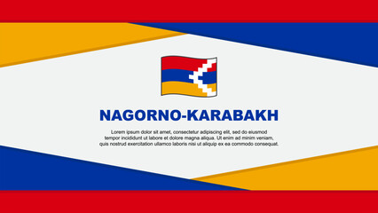 Nagorno Karabakh Flag Abstract Background Design Template. Nagorno Karabakh Independence Day Banner Cartoon Vector Illustration. Nagorno Karabakh Vector