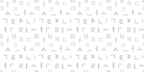 korean alphabet background. Seamless pattern.Vector.韓国のアルファベットパターン　背景素材 - obrazy, fototapety, plakaty