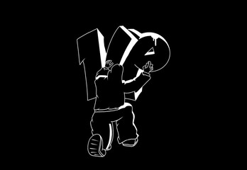 person with a saxophone