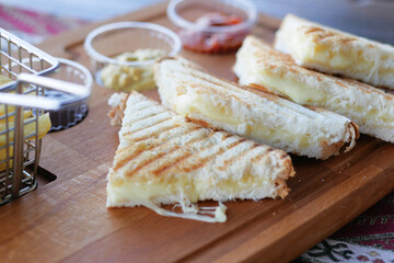sandwich or toast with toasted bread slices,