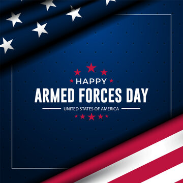 Armed Forces Day background vector illustration