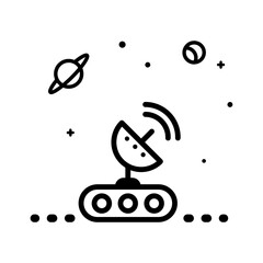 Obraz premium Mars rover car exploration icon in line style. Icon about outer space