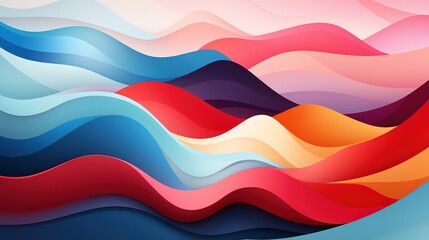 Fototapeta premium Colorful geometric background. Dynamic shapes composition, generative ai,