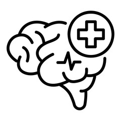 mental health outline icon