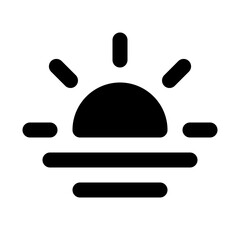 Sunset Solid Icon
