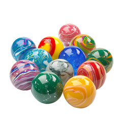 Fototapeta na wymiar colorful Marbles, isolated PNG object