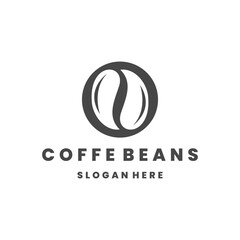Coffe beans logo template vector illustration design