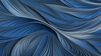 A graceful curving abstract pattern in shades of blue