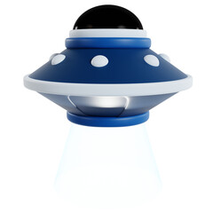 Blue UFO Spaceship © Dikomo