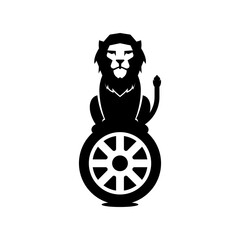 lion wheels creative logo designs