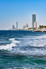 Waterfront buildings in the city of Jeddah.